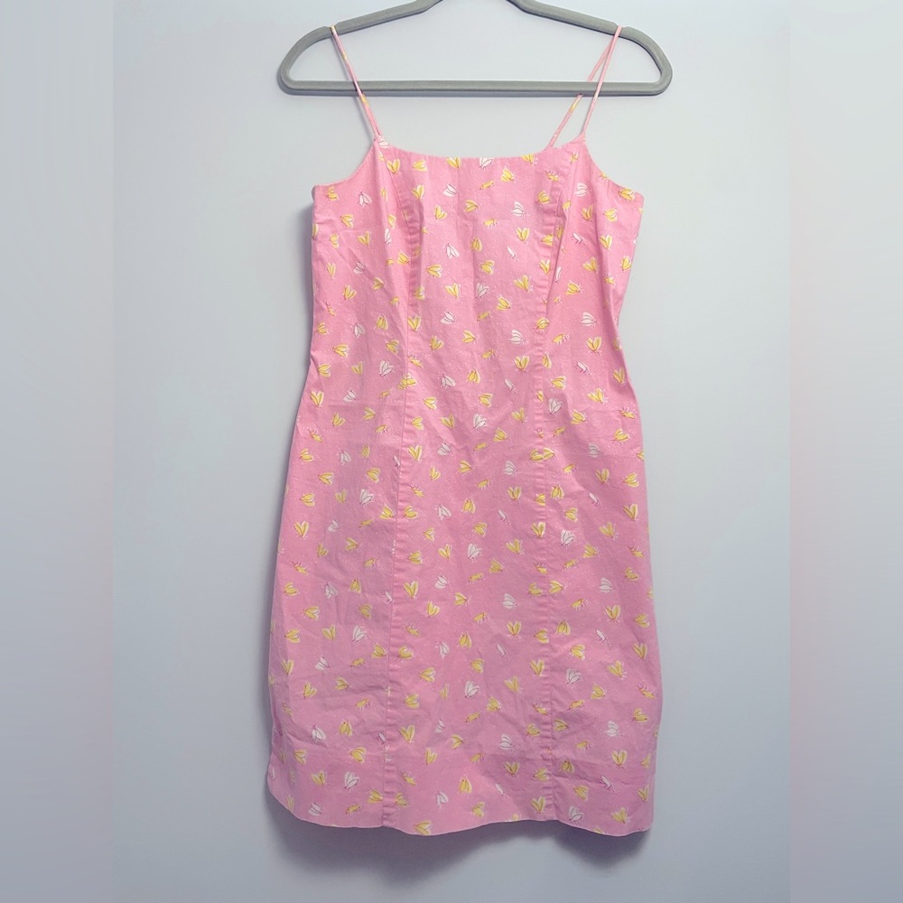 Lilly Pulitzer Pink Mini Dress with Yellow Bee Print